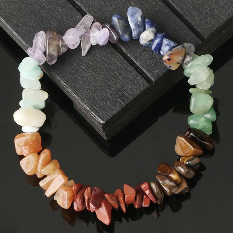 Buntes Armband mit gemischten Chakra-Perlen