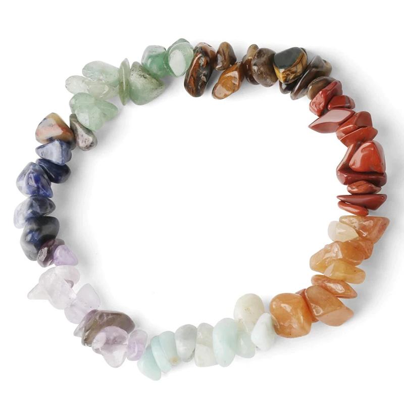 Buntes Armband mit gemischten Chakra-Perlen