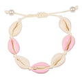 Bunte bedruckte Muschel-Muschel-verstellbare Sommer-Strand-Armbänder