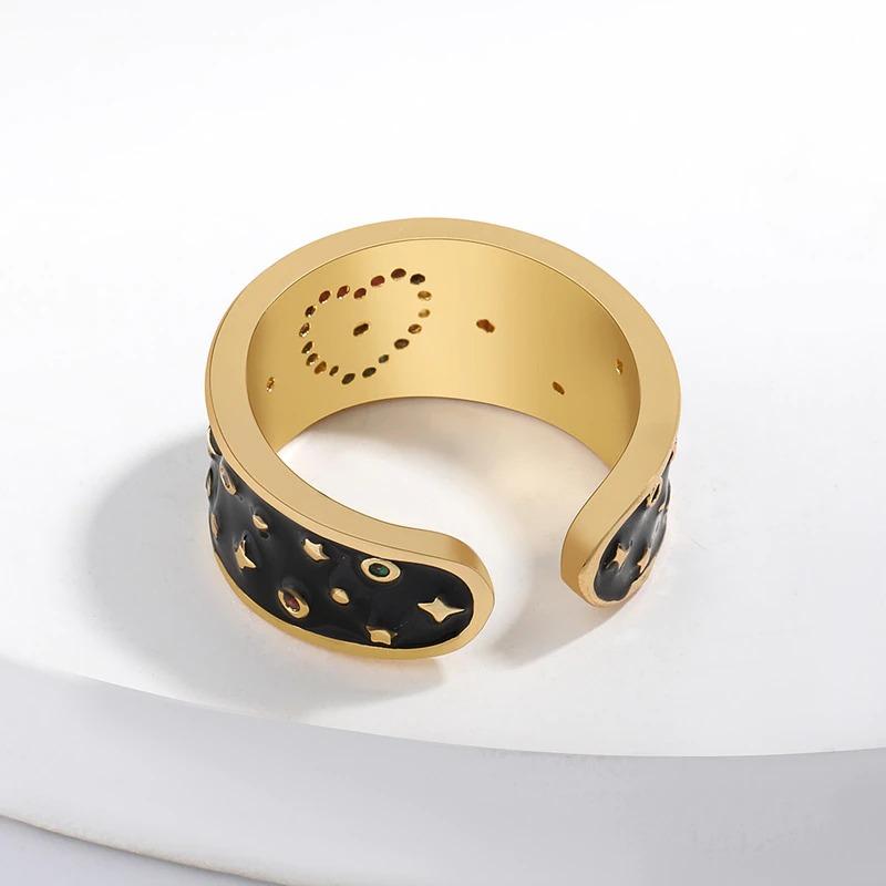 Bunte Strasssteine mit Glücksaugen-Ringen