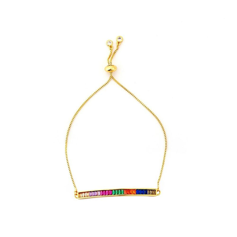 Bunte Schlangenketten-Zirkonarmbänder