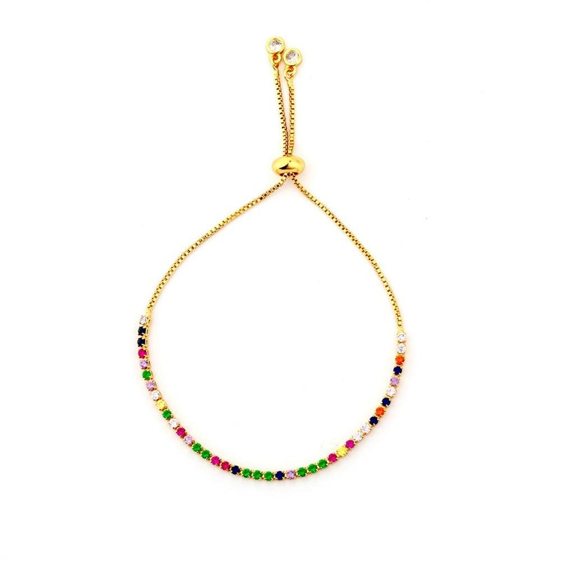 Bunte Schlangenketten-Zirkonarmbänder