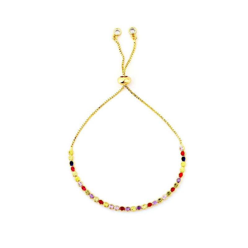 Bunte Schlangenketten-Zirkonarmbänder