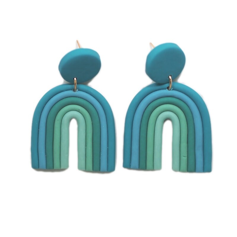 Bunte U-förmige hängende süße modische Tropfenohrringe