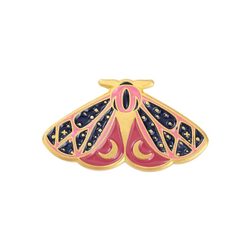Farbenfrohe und lebendige spirituelle Insekten-Emaille-Broschen