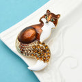 Kreative und elegante Emaille-Brosche mit Fuchsmotiv