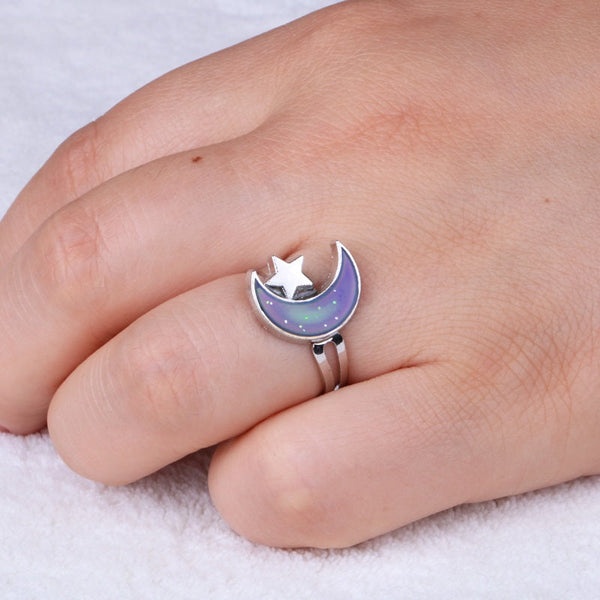 Halbmond und Stern, Farbwechselnde, Einstellbare Stimmungsringe