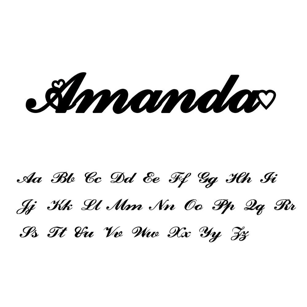 Benutzerdefinierte personalisierte Namensanhänger Halskette