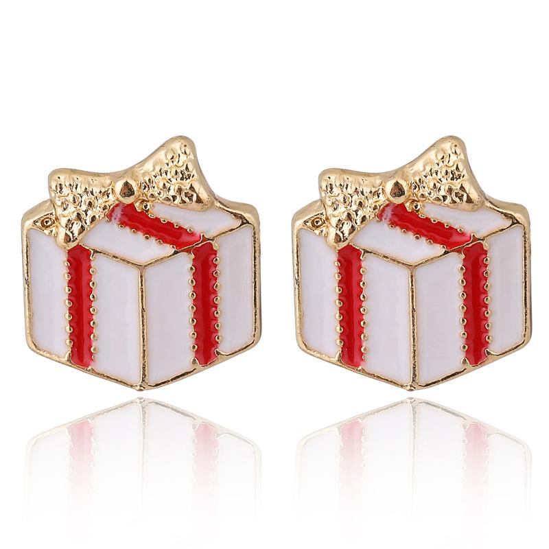 Süße Weihnachts-Emaille-Ohrstecker