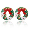 Süße Weihnachts-Emaille-Ohrstecker