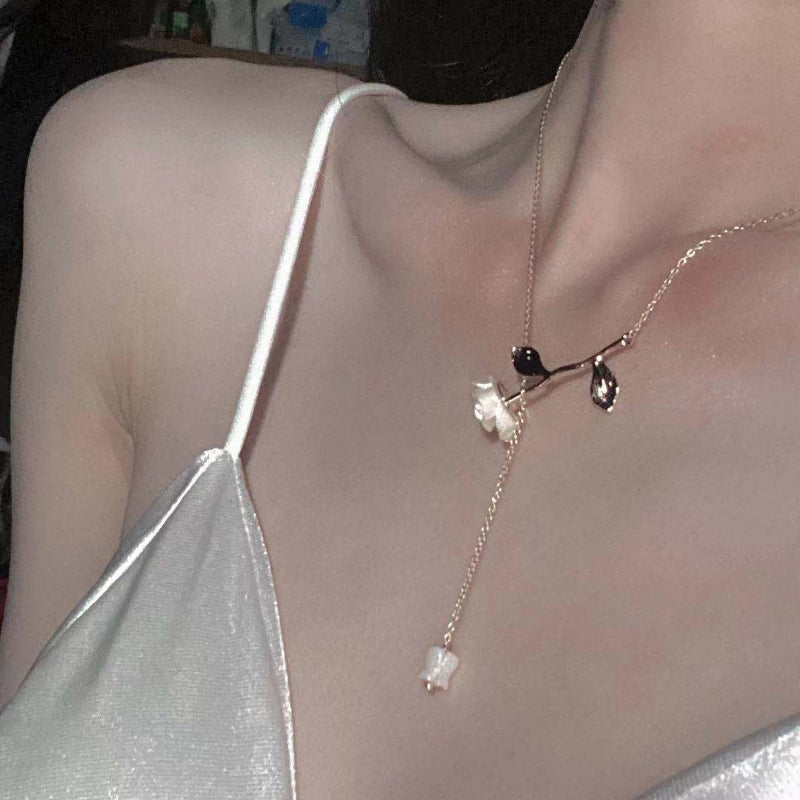Süße Mode romantische Rose Blume Anhänger Halsketten