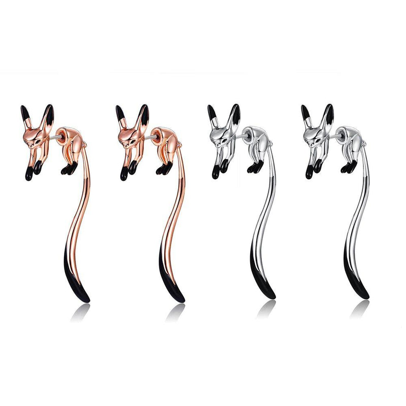 Süße kleine Fuchs baumelnde Ohrringe