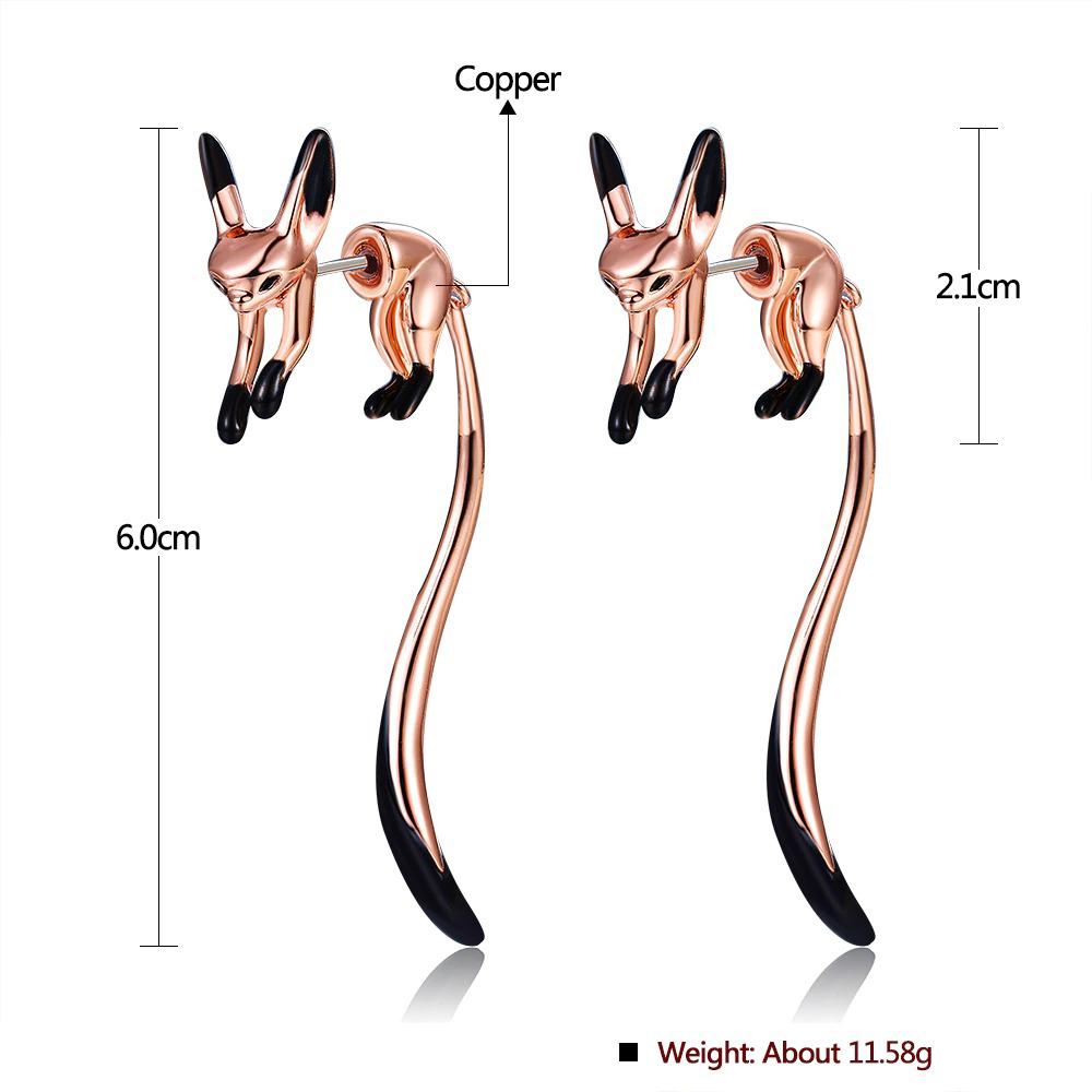 Süße kleine Fuchs baumelnde Ohrringe