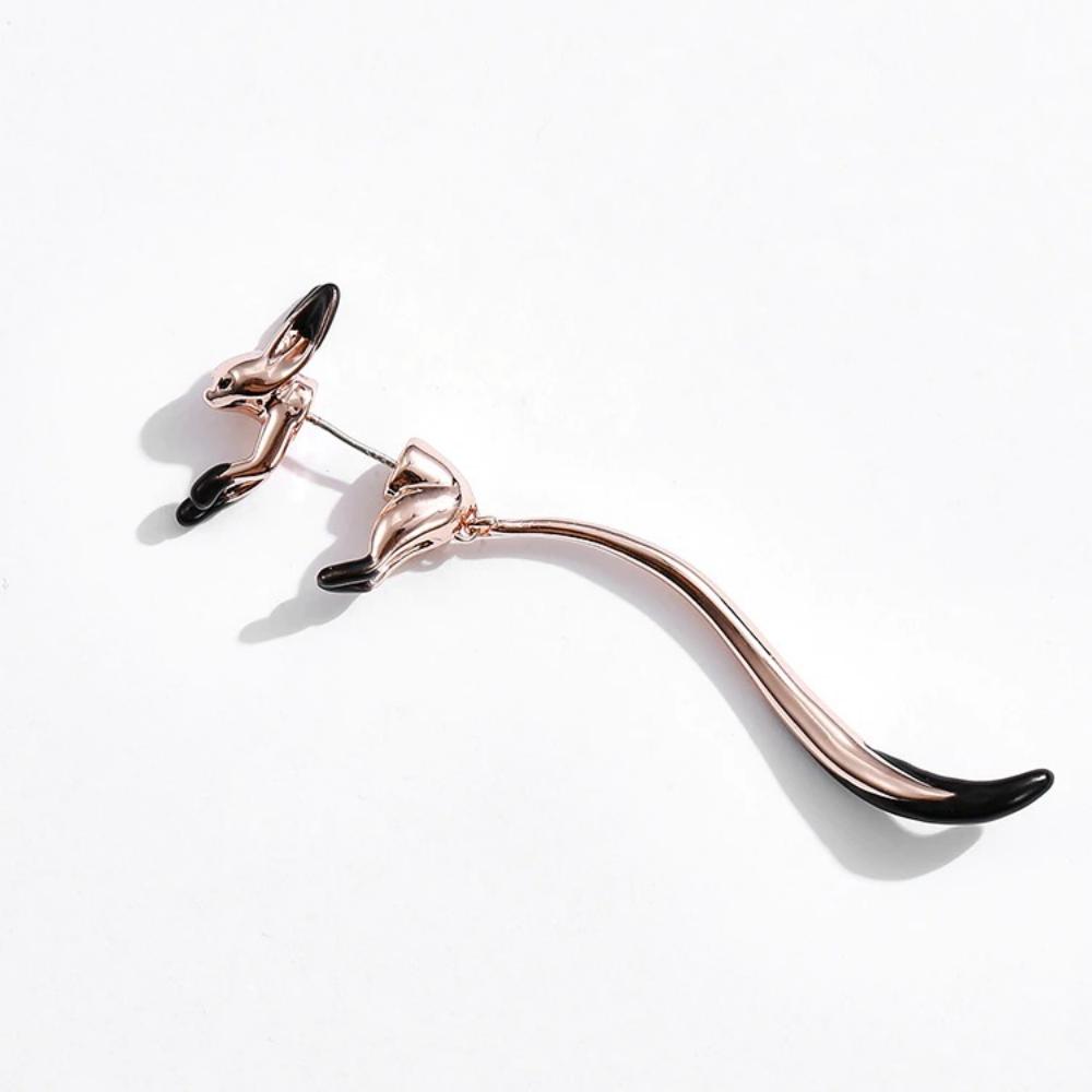 Süße kleine Fuchs baumelnde Ohrringe