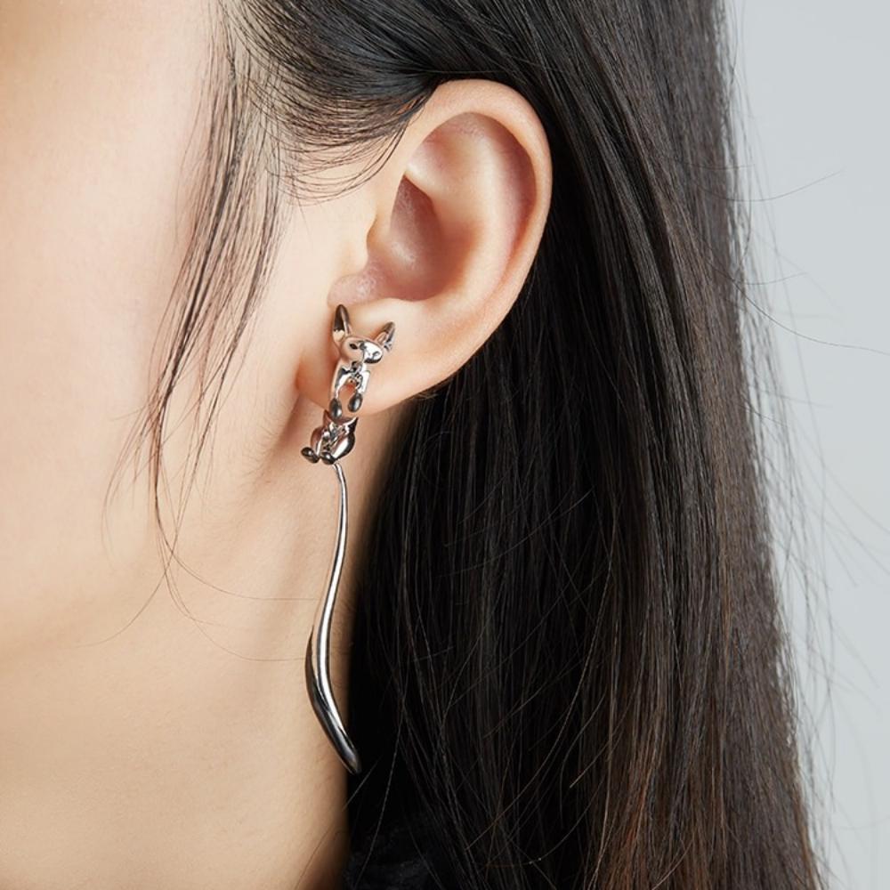 Süße kleine Fuchs baumelnde Ohrringe