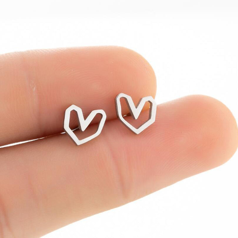 Niedliche, modische Ohrstecker-Kollektion aus Edelstahl in verschiedenen Stilen