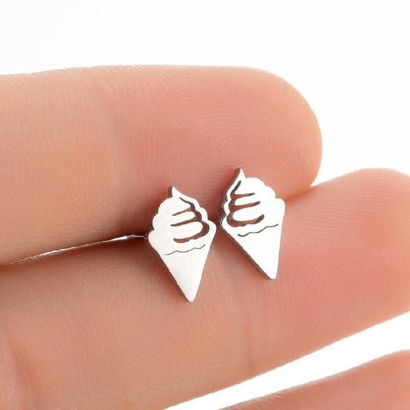 Niedliche, modische Ohrstecker-Kollektion aus Edelstahl in verschiedenen Stilen