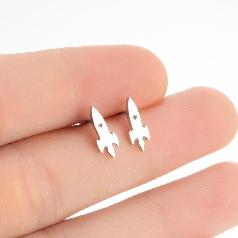 Niedliche, modische Ohrstecker-Kollektion aus Edelstahl in verschiedenen Stilen