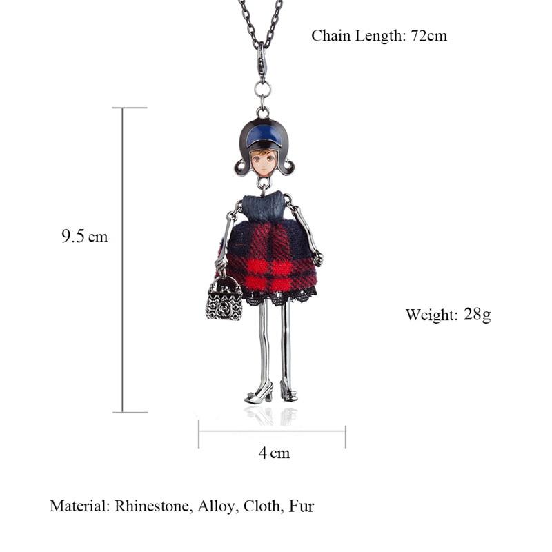 Süße und stilvolle Fashion Doll lange Halskette
