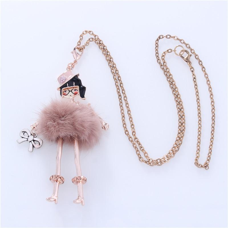 Süße und stilvolle Fashion Doll lange Halskette