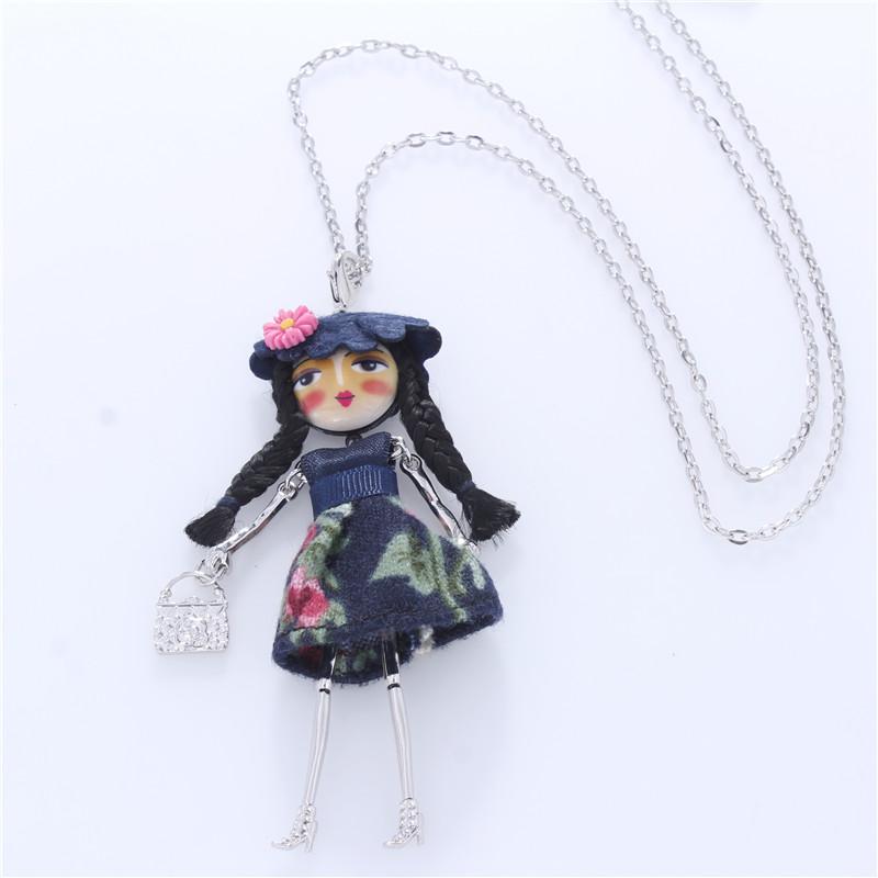 Süße und stilvolle Fashion Doll lange Halskette