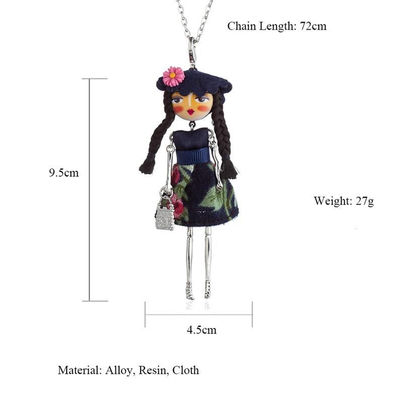 Süße und stilvolle Fashion Doll lange Halskette