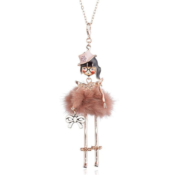 Süße und stilvolle Fashion Doll lange Halskette