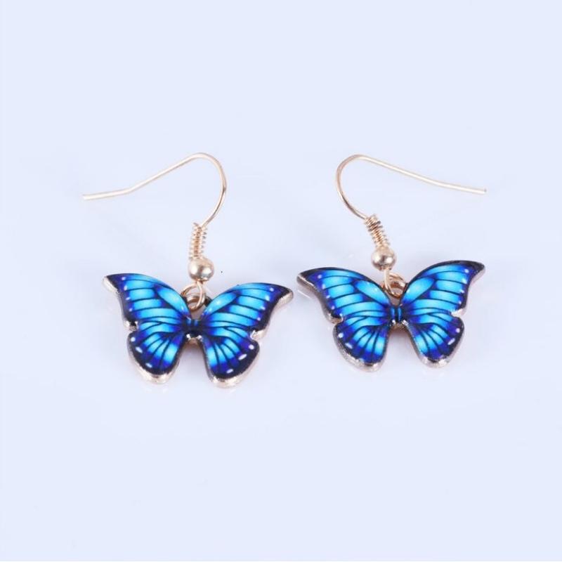 Zierliche Schmetterling Halskette und Ohrringe Schmuck