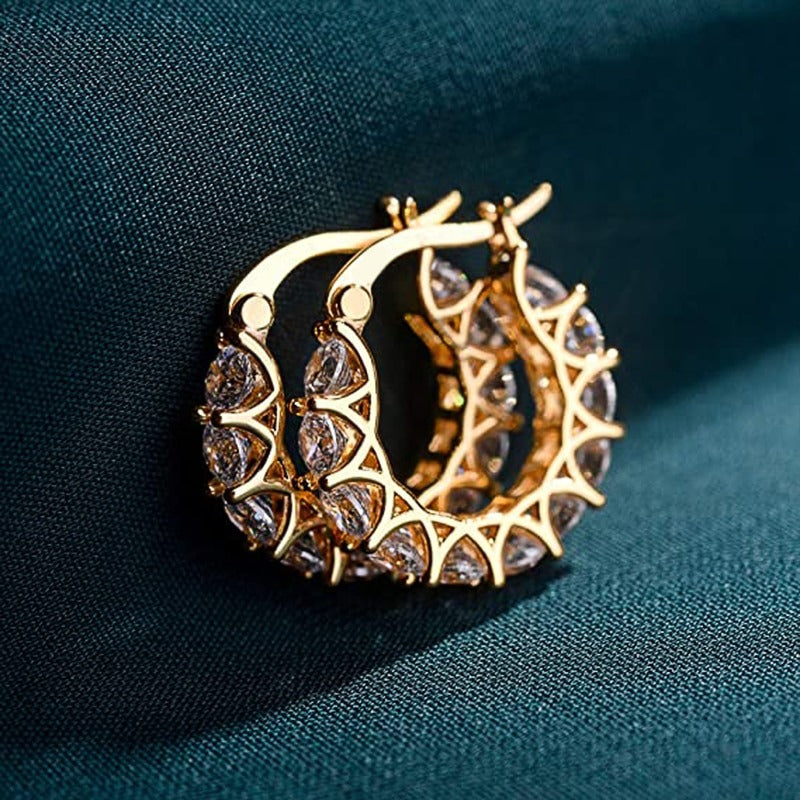 Zierliche Zirkonia Modeschmuck Creolen