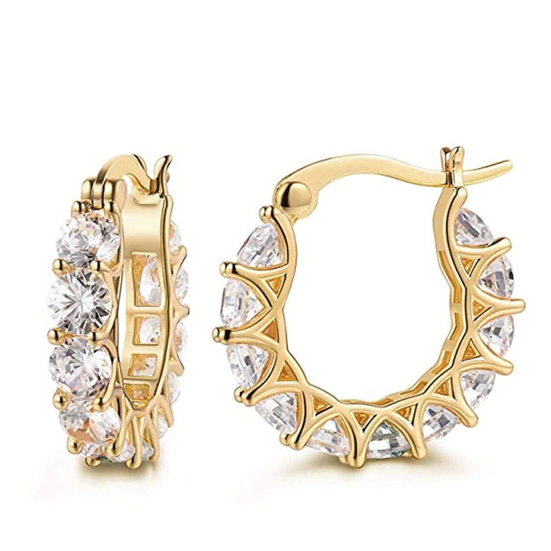 Zierliche Zirkonia Modeschmuck Creolen