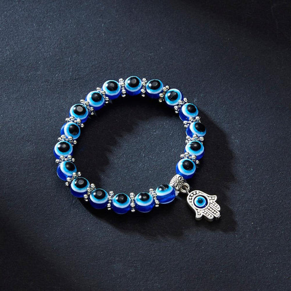 Zierliche, verstellbare Armbänder mit mythischen Augen- und Hamsa-Charm-Perlen