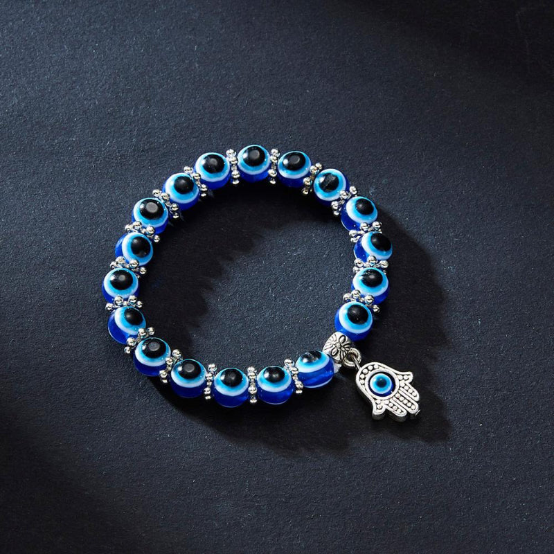 Zierliche, verstellbare Armbänder mit mythischen Augen- und Hamsa-Charm-Perlen