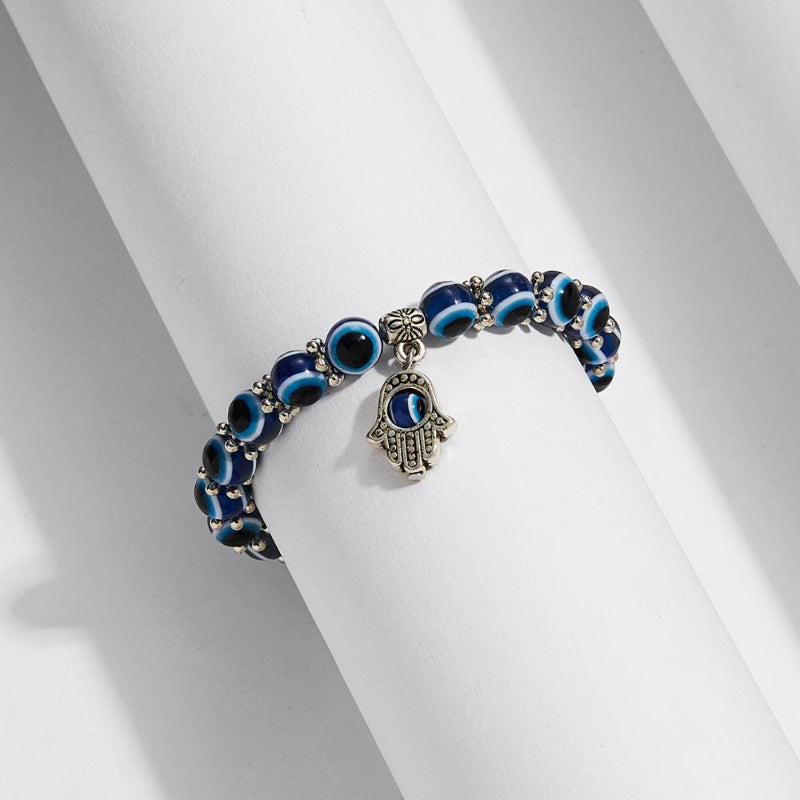 Zierliche, verstellbare Armbänder mit mythischen Augen- und Hamsa-Charm-Perlen