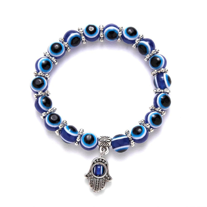 Zierliche, verstellbare Armbänder mit mythischen Augen- und Hamsa-Charm-Perlen