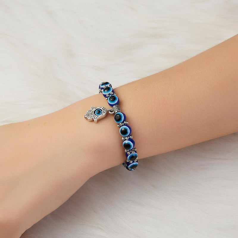 Zierliche, verstellbare Armbänder mit mythischen Augen- und Hamsa-Charm-Perlen