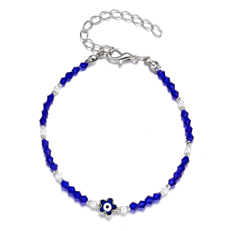 Zierliche, verstellbare Armbänder mit mythischen Augen- und Hamsa-Charm-Perlen