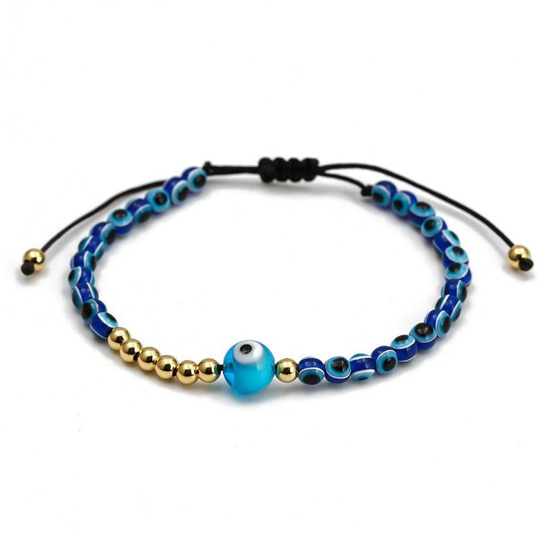 Zierliche, verstellbare Armbänder mit mythischen Augen- und Hamsa-Charm-Perlen
