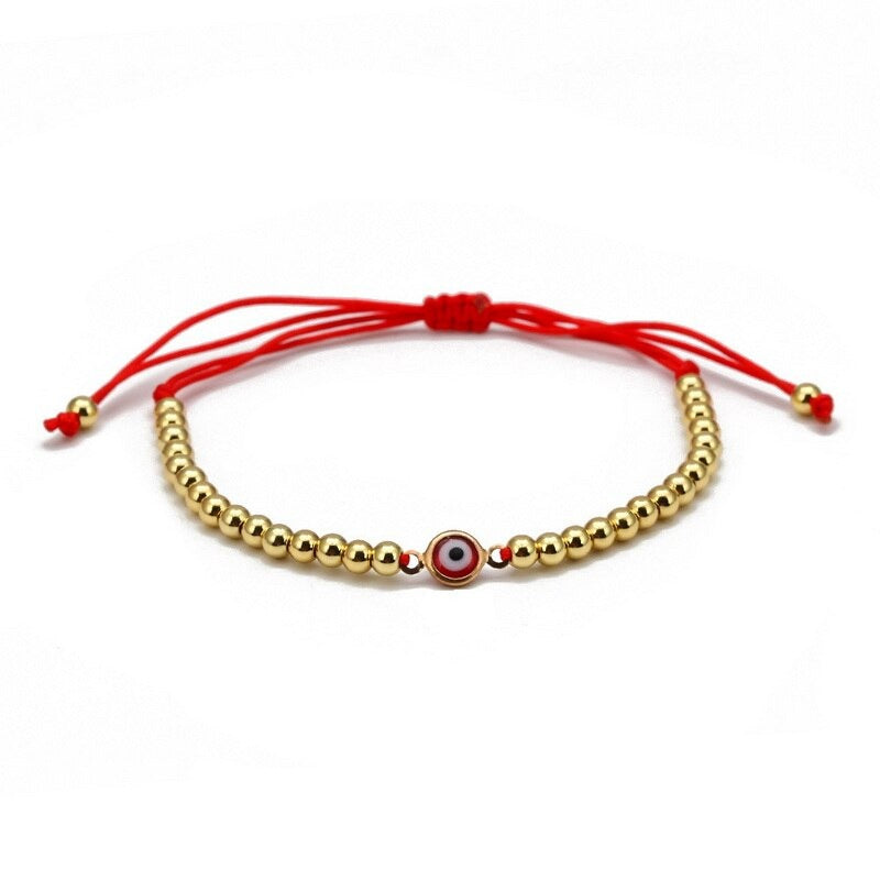 Zierliche, verstellbare Armbänder mit mythischen Augen- und Hamsa-Charm-Perlen