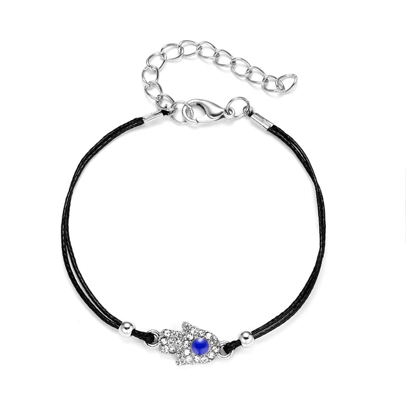 Zierliche, verstellbare Armbänder mit mythischen Augen- und Hamsa-Charm-Perlen