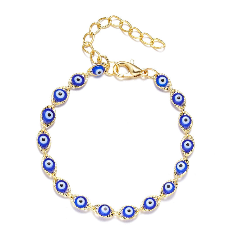 Zierliche, verstellbare Armbänder mit mythischen Augen- und Hamsa-Charm-Perlen