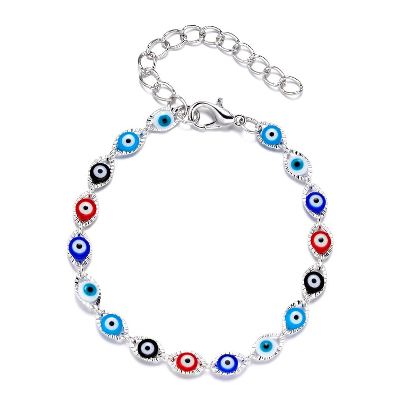 Zierliche, verstellbare Armbänder mit mythischen Augen- und Hamsa-Charm-Perlen