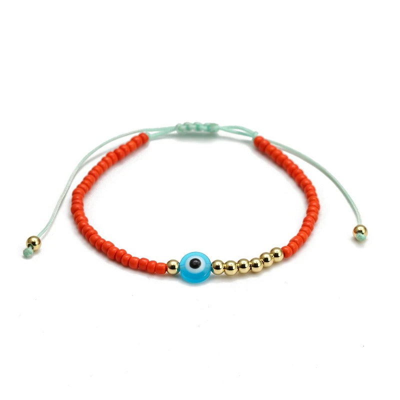 Zierliche, verstellbare Armbänder mit mythischen Augen- und Hamsa-Charm-Perlen