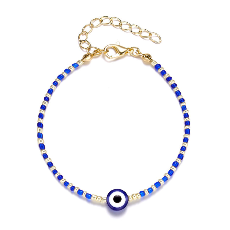 Zierliche, verstellbare Armbänder mit mythischen Augen- und Hamsa-Charm-Perlen
