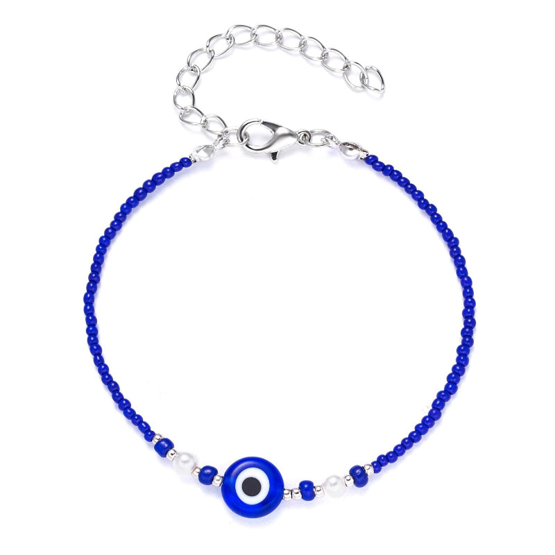Zierliche, verstellbare Armbänder mit mythischen Augen- und Hamsa-Charm-Perlen