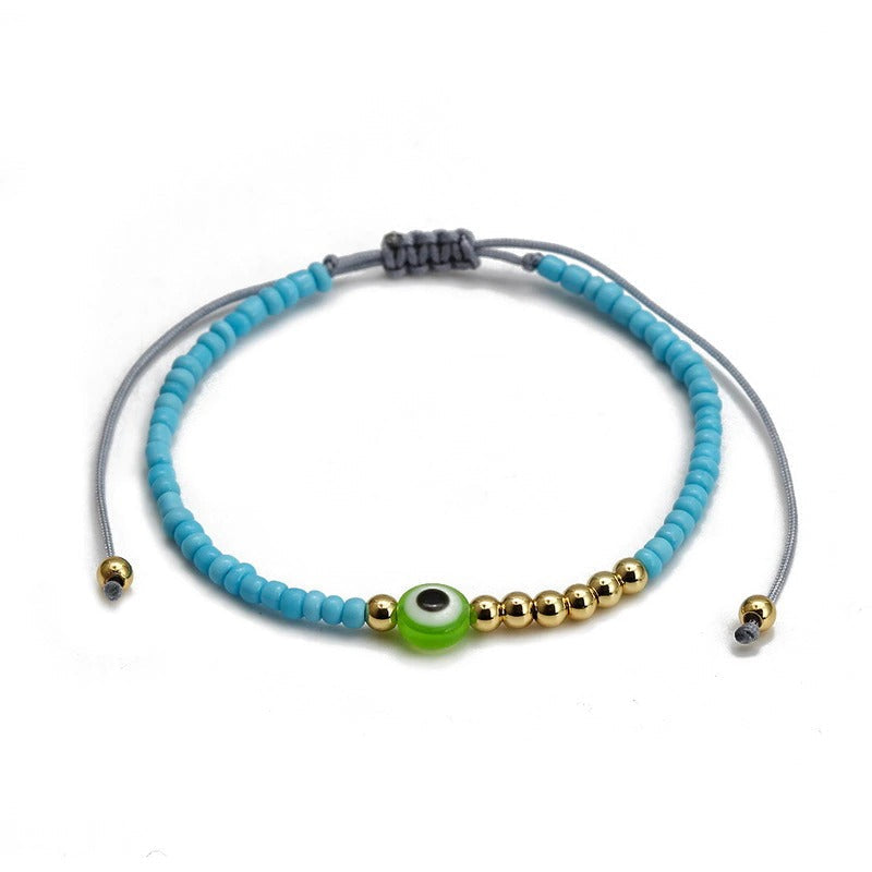 Zierliche, verstellbare Armbänder mit mythischen Augen- und Hamsa-Charm-Perlen