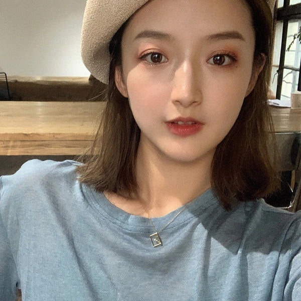 Zierliche und stilvolle Halsketten mit hohlem Briefumschlag-Anhänger