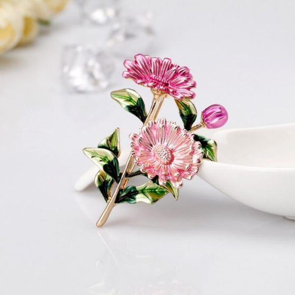 Gänseblümchen-Blumenbrosche