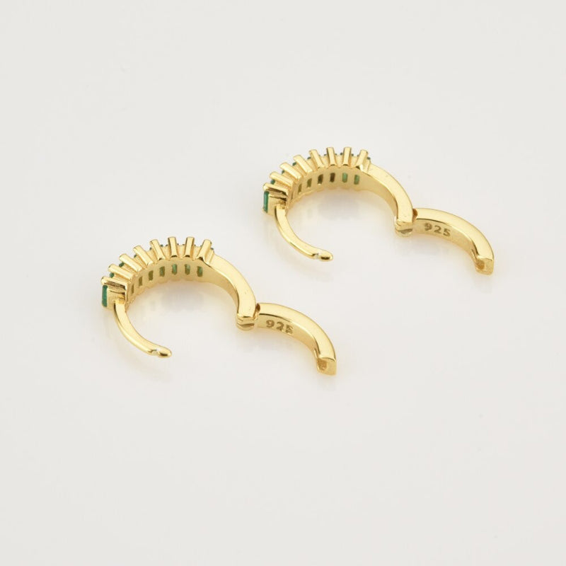 Schillernde bunte Zirkonia-Ohrringe mit Schmucksteinen