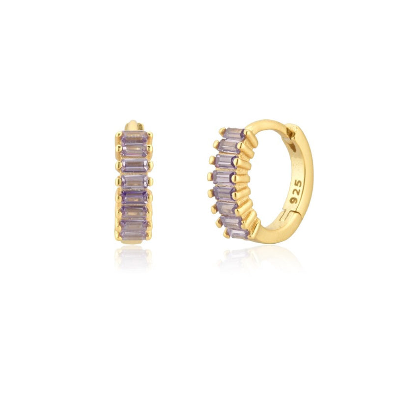 Schillernde bunte Zirkonia-Ohrringe mit Schmucksteinen