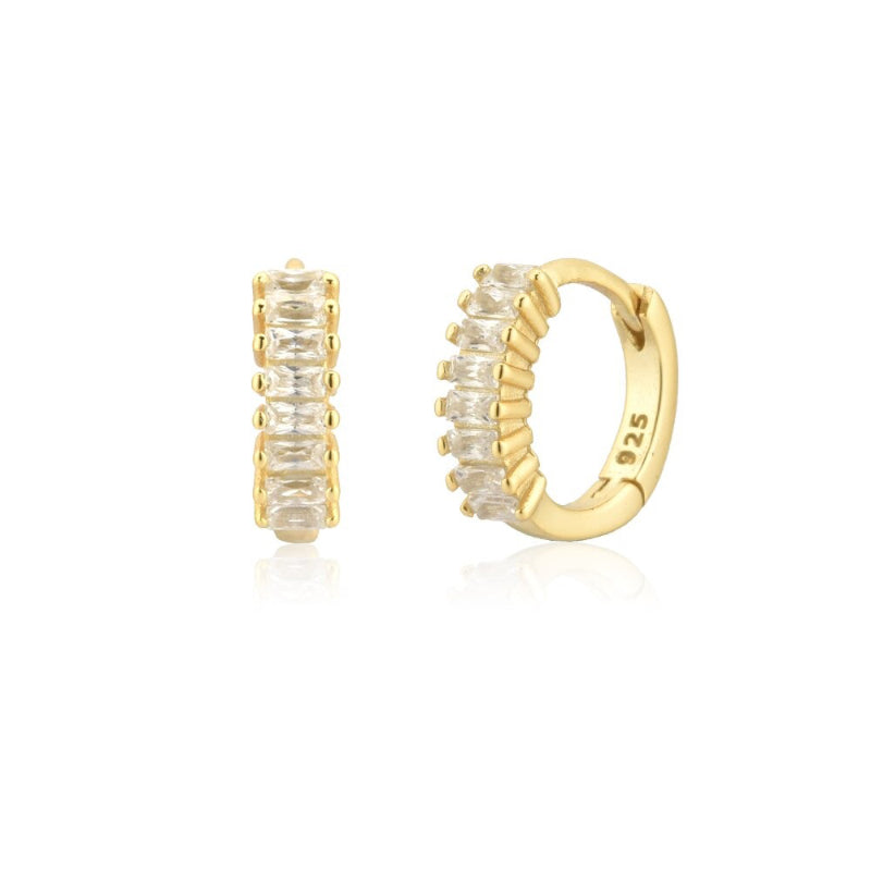 Schillernde bunte Zirkonia-Ohrringe mit Schmucksteinen